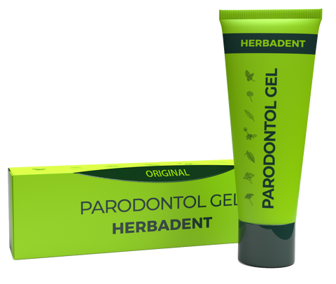 HERBADENT Original Parodontol periodontīta pretiekaisuma gels, 25 g smaganu ārstēšanai