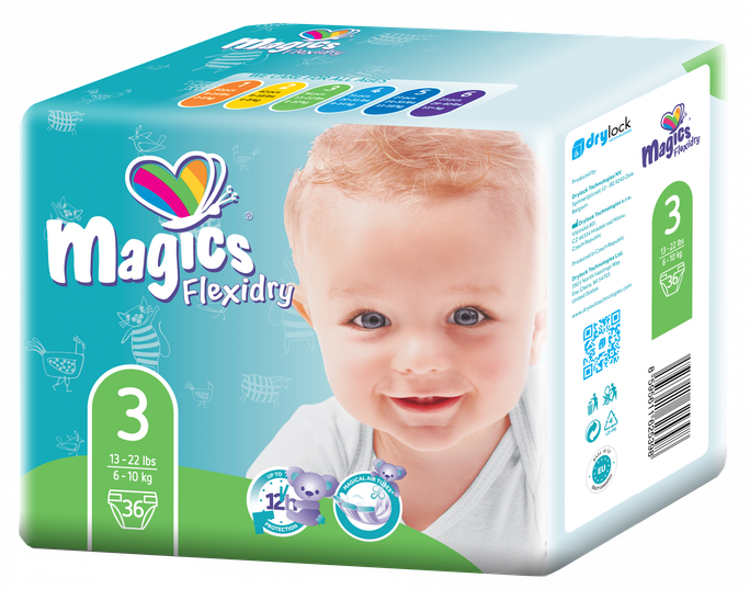 MAGICS Flexidry Midi 3 (6–10 kg) — 36 gab. autiņbiksītes