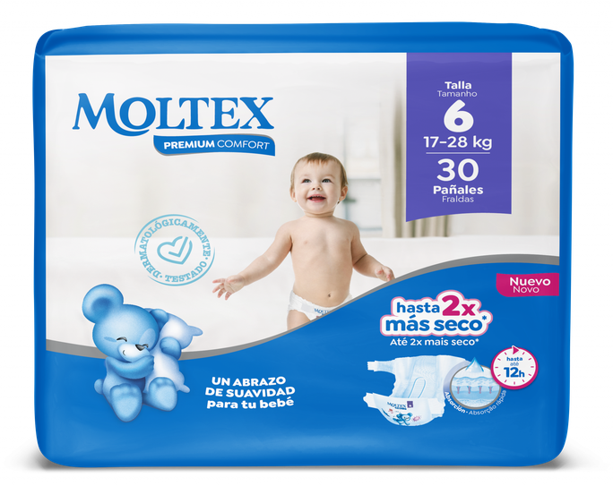 MOLTEX Premium Comfort 6 XL autiņbiksītes (17-28 kg), 30 gabali