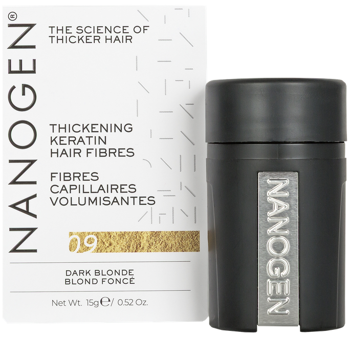 NANOGEN Keratin matu šķiedras tumšā blondā krāsā, 15 g
