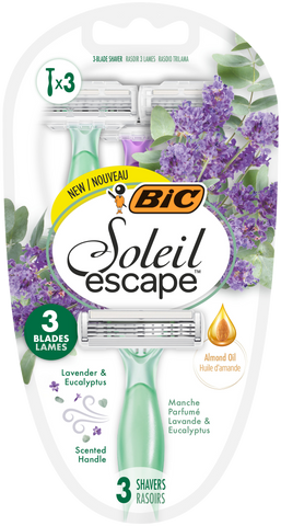 BIC Soleil Escape Lavanda 3 vienreizlietojamie sieviešu skuvekļi