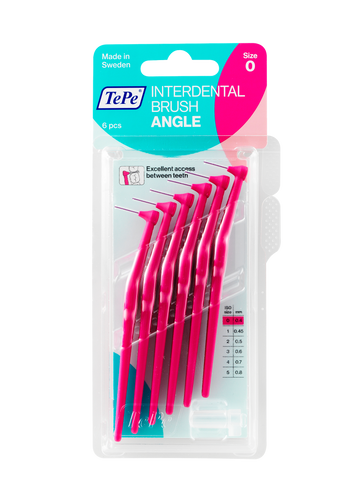 TePe Angle 0.4 mm starpzobu birstīte Size 0, 6 gab.