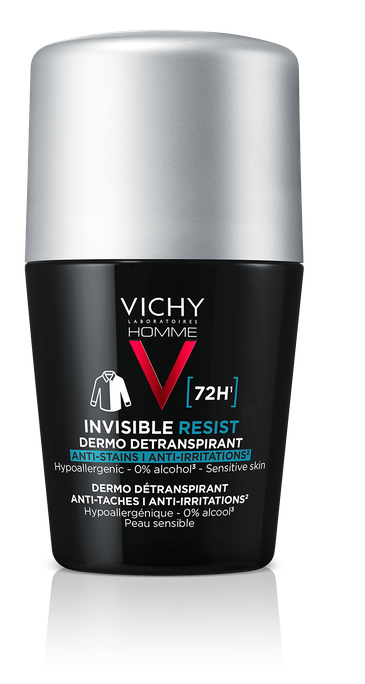VICHY Homme 72H - Neredzams antiperspiranta aizsardzības rullītis, 50 ml