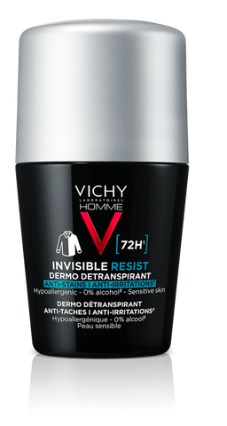 VICHY Homme 72H - Neredzams antiperspiranta aizsardzības rullītis, 50 ml