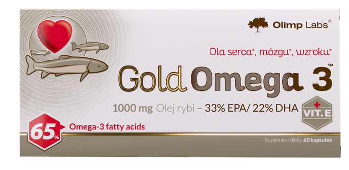 OLIMP LABS Omega 3 Gold — 60 kapsulas ar zivju eļļu