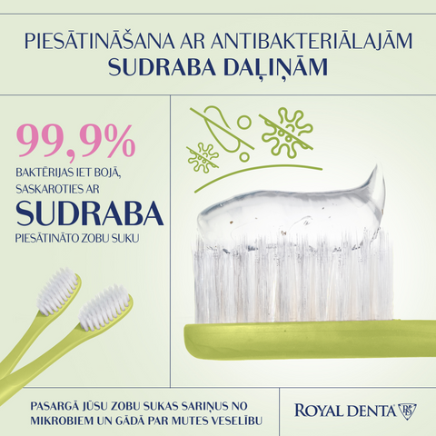 ROYAL DENTA Silver mīkstā zobu birste, 1 gab.