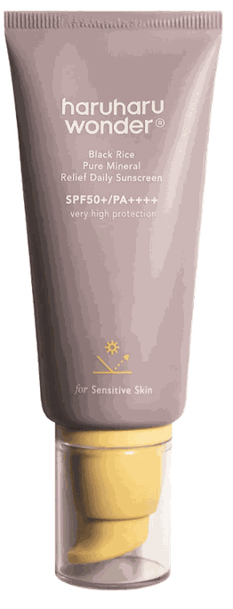 HARUHARU WONDER Black Rice Pure Mineral Relief Daily SPF50+/PA++++ saules aizsargkrēms, 50 ml