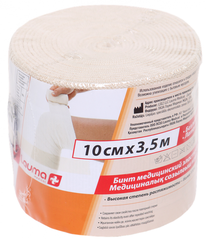 Elastīga medicīniskā saite LAUMA MEDICAL 10 cm x 3,5 m (1 gab.)