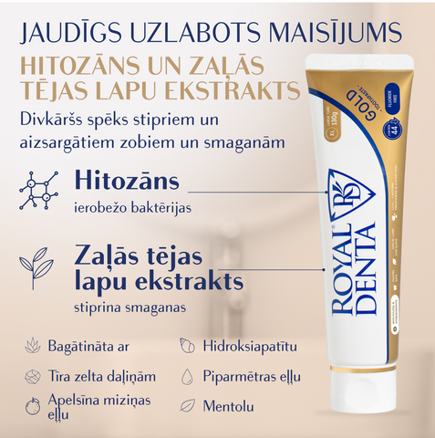 ROYAL DENTA Gold, 130 g zobu pasta ar zeltu