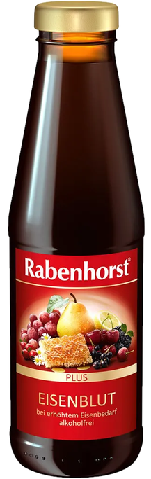 RABENHORST Vitamīni C, B1, B2, B6, B12 un dzelzs svaiga sula, 450 ml