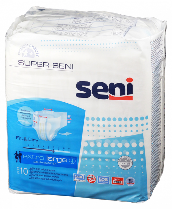 SENI Super Extra Large izmēra autiņbiksītes – 10 gabali
