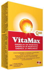VITAMAX Q10 mīkstās kapsulas 30 gabalu iepakojumā