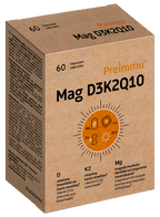 PREIMMU D3K2Q10 Mag kapsulas 60 kapsulu iepakojumā