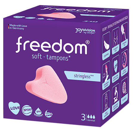 FREEDOM Mīksti tamponi bez aukliņa, 3 gab.
