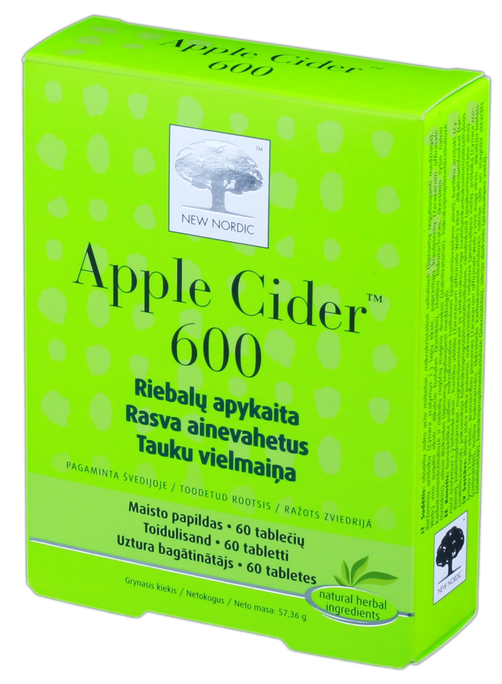 NEW NORDIC Apple Cider 600 - 60 tabletes