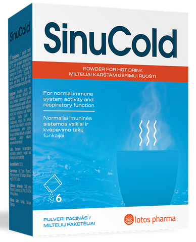 SinuCold paciņas 6 gab. — elpceļu atbalsts