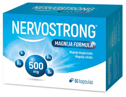 NERVOSTRONG Magnija Formulas Kapsulas, 60 gab.