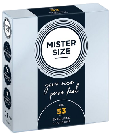 Prezervatīvi MISTER SIZE 53/180 mm, komplekts 3 gab.