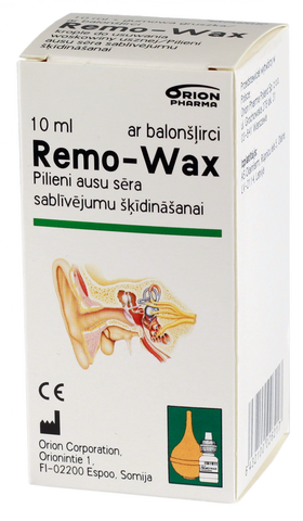 REMO-WAX ausu pilieni ar balonšļirci, 10 ml