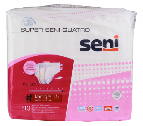 SENI Super Quatro Large – 10 gab. autiņbiksītes