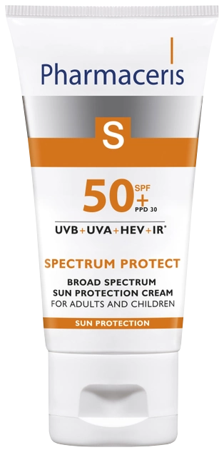 PHARMACERIS S SPF 50+ Spectrum Protect saules aizsarglīdzeklis 50 ml