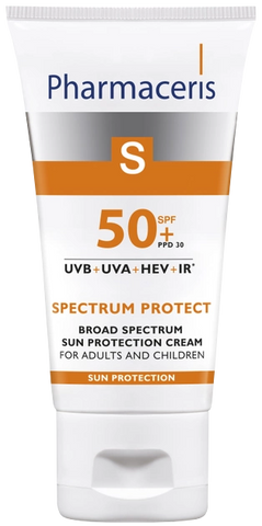 PHARMACERIS S SPF 50+ Spectrum Protect saules aizsarglīdzeklis 50 ml