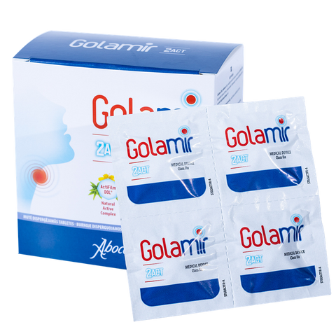 GOLAMIR 2Act tabletes rīkles sāpju ārstēšanai, 20 gab. mutē šķīstošas