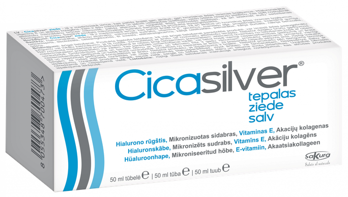 CICASILVER brūču virsmas ārstēšanas krēms, 50 ml