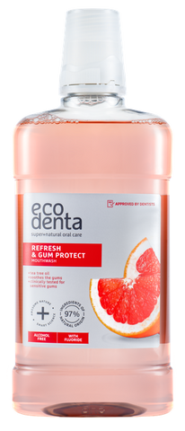 ECODENTA Mutes skalošanas līdzeklis Refresh & Gum Protect, 500 ml