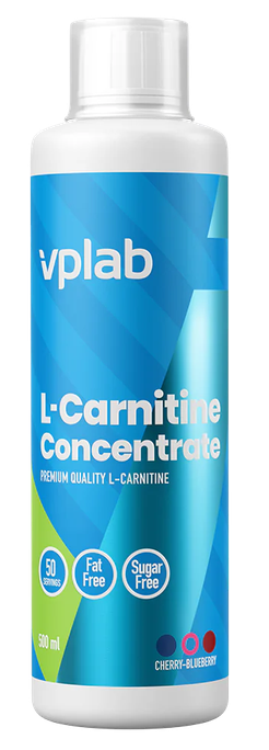 VPLAB L-Karnitīns Ķiršu un Mellenes Garšā – 500 ml Koncentrāts