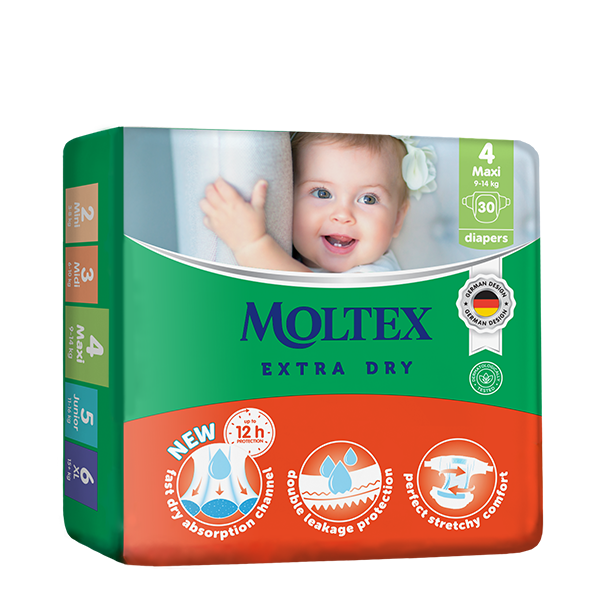 MOLTEX Extra Dry 4 autiņbiksītes Maxi — 30 gab.