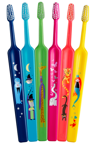 TEPE Kids XSoft zobu birste bērniem 6+ gadu vecumam, 1 gab. Blister iepakojumā