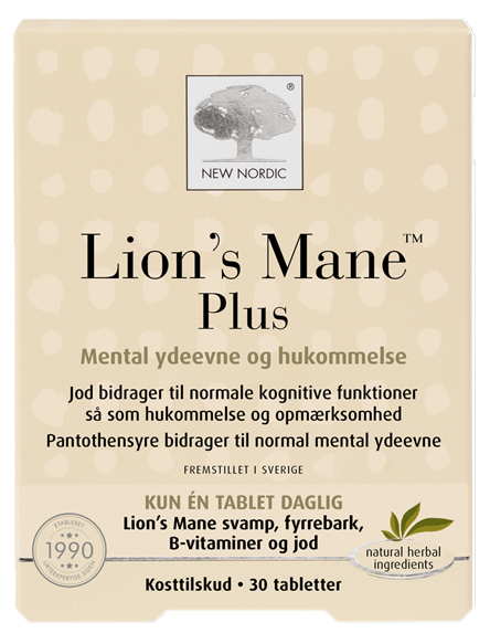 NEW NORDIC Lauvas krēpes Plus - 30 tabletes