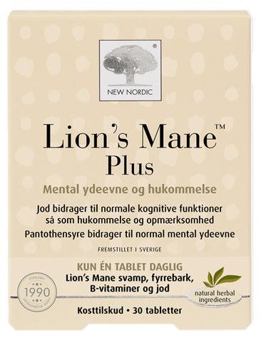 NEW NORDIC Lauvas krēpes Plus - 30 tabletes