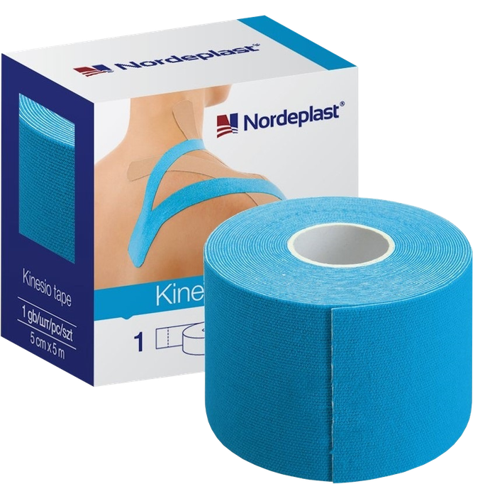 NORDEPLAST kinezioloģiskais teips gaiši zils, 1 gab., 5cm x 5m