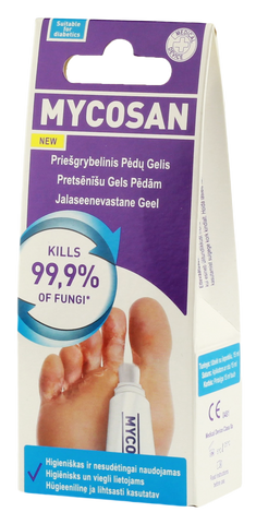 Gels MYCOSAN atlēta pēdas ārstēšanai, 15 ml