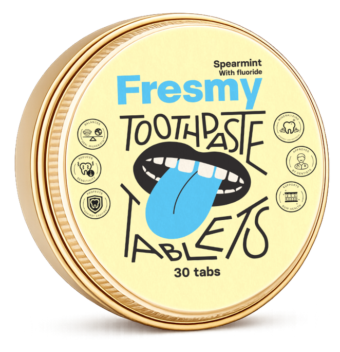 FRESMY krūzmētras zobu pastas tabletes, 30 vienības