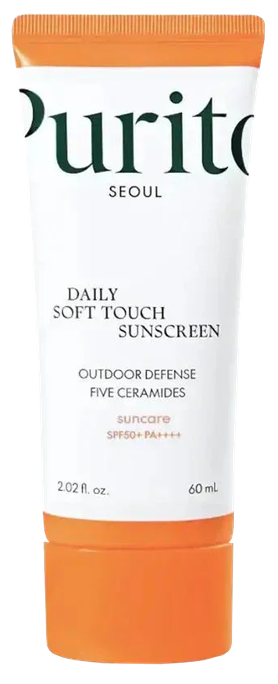 PURITO Daily Soft Touch saules aizsargkrēms SPF 50+ PA++++ 60 ml