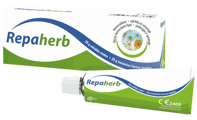 REPAHERB 25 g rektālā tepalas produkts
