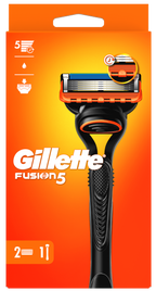 GILLETTE Fusion5 skuveklis ar 2 maiņas kasetnēm, 1 vienība