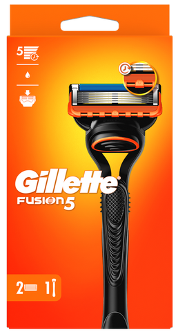 GILLETTE Fusion5 skuveklis ar 2 maiņas kasetnēm, 1 vienība