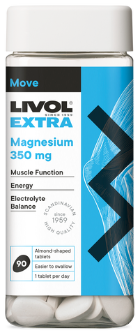 LIVOL Magnesium 350 mg Extra tabletes, 90 gab.