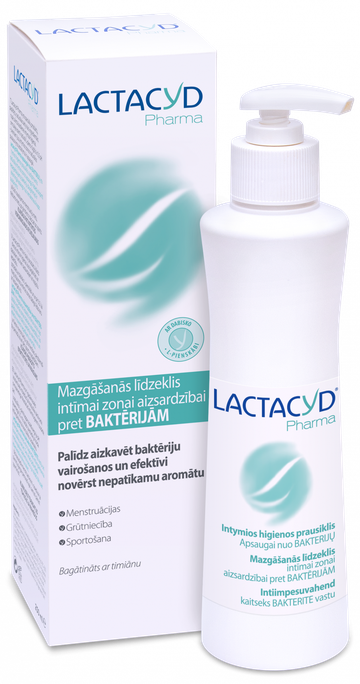 Antibakteriāls LACTACYD Pharma intīmās higiēnas mazgāšanas līdzeklis, 250 ml