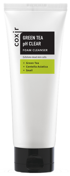 COXIR Green Tea pH Clear seju attīrošas putas, 150 ml