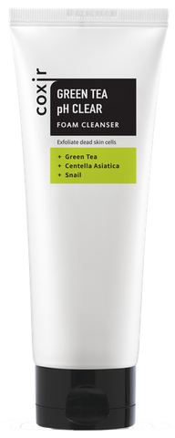 COXIR Green Tea pH Clear seju attīrošas putas, 150 ml