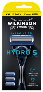WILKINSON SWORD Hydro5 skuveklis ar 4 maiņas kasetņu komplektu, 1 gab.