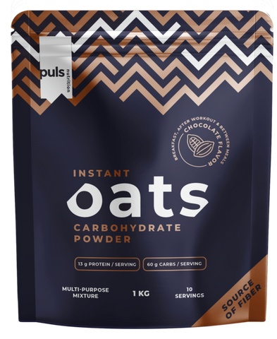 PULS NUTRITION Šokolādes Instant Auzu Pulveris, 1000 g
