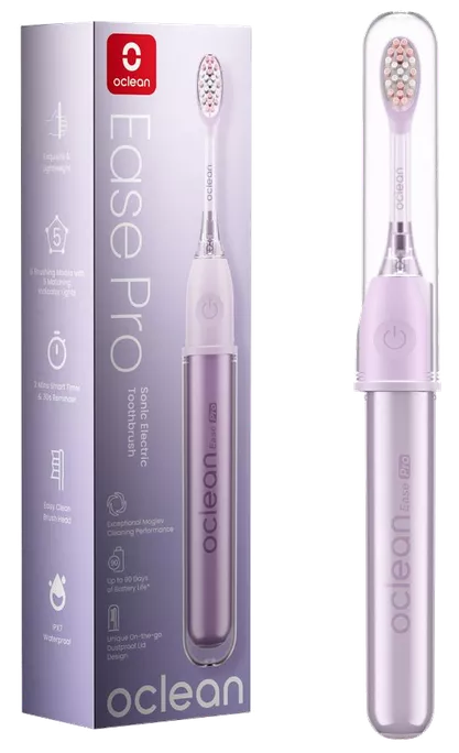 Elektriskā zobu birste OCLEAN Ease Pro violetā krāsā, 1 gab.