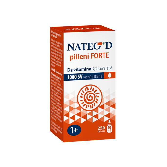 NATEO D Forte pilieni 1000 SV, 10 ml devai
