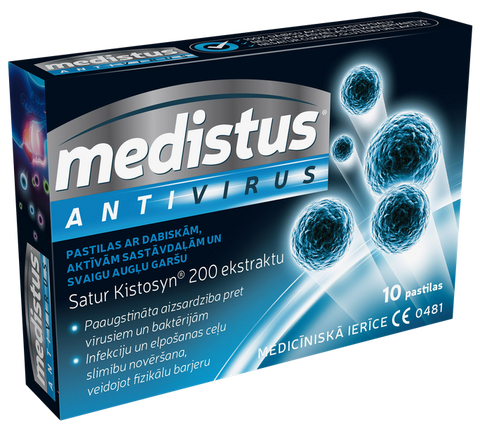 MEDISTUS Antivīrusu pastilas — 10 gab.